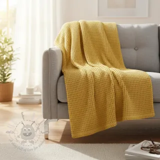 Wafel bawełniany soft yellow