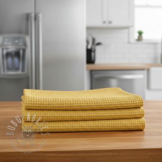 Wafel bawełniany soft yellow