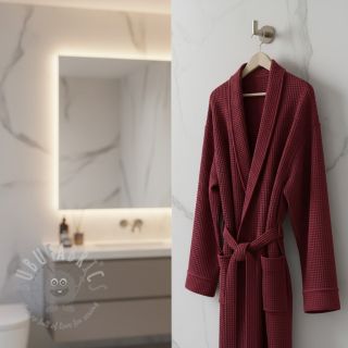 Wafel bawełniany bordeaux