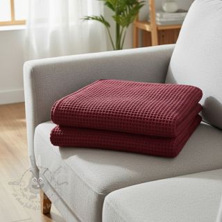 Wafel bawełniany bordeaux