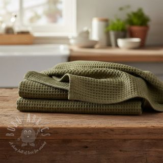 Wafel bawełniany moss green