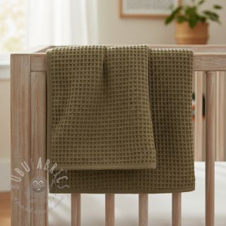 Wafel bawełniany moss green