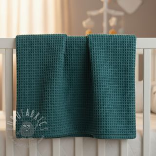 Wafel bawełniany petrol