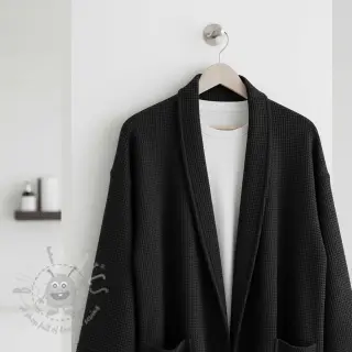 Wafel bawełniany black