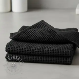 Wafel bawełniany black