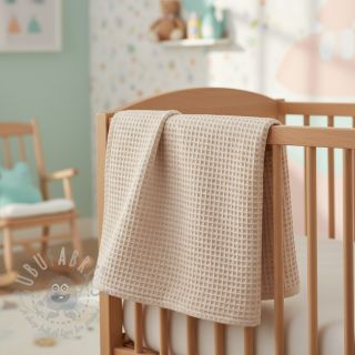 Wafel bawełniany light beige