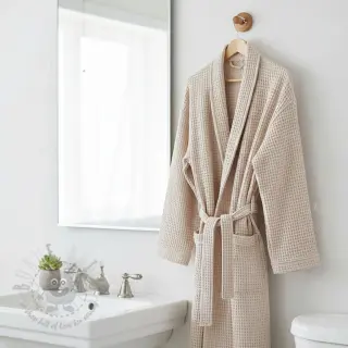 Wafel bawełniany light beige