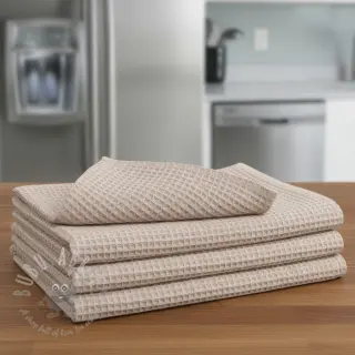 Wafel bawełniany light beige