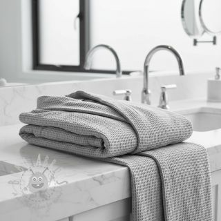 Wafel bawełniany light grey