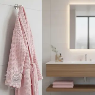 Wafel bawełniany light rose