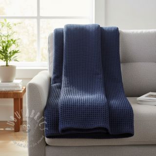 Wafel bawełniany navy