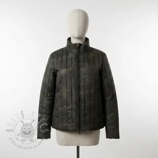 Tkanina pikowana Camouflage army green