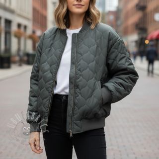 Pikowana tkanina Round moss green