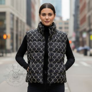 Pikowana tkanina Cord black