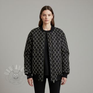 Pikowana tkanina Cord black