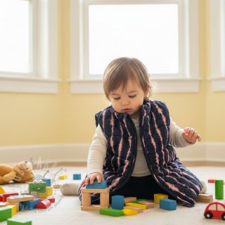 Pikowana tkanina VELVET Stripes navy