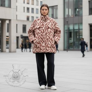 Pikowana tkanina Blurry Ikat brown