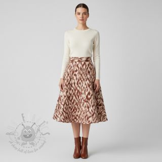 Pikowana tkanina Blurry Ikat brown