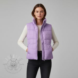 Pikowana tkanina Graphic square lilac apricot