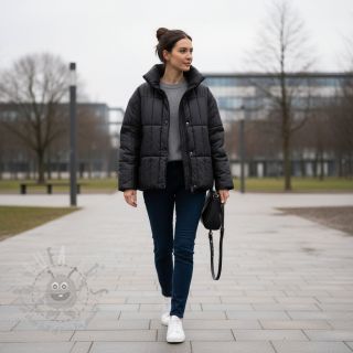 Tkanina pikowana Classic black