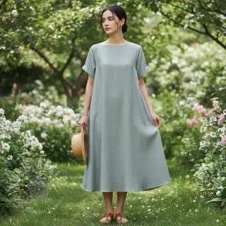 Len prany 170 g sage grey