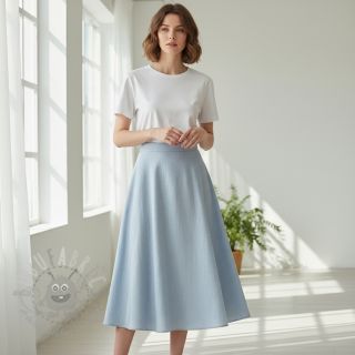 Len enzymatycznie prany baby blue