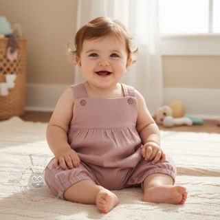 Len enzymatycznie prany light lilac