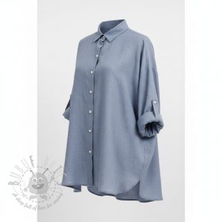 Len prany enzymatycznie niebieski cień