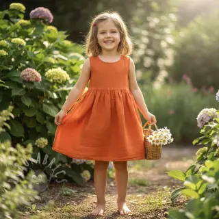 Len enzymatycznie prany orange