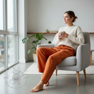 Len enzymatycznie prany orange