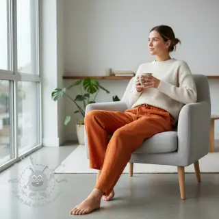 Len enzymatycznie prany orange