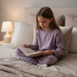 Muślin double gauze dark lilac