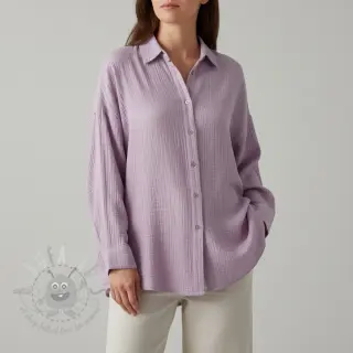 Muślin double gauze soft lilac ORGANIC