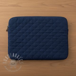 Muślin double gauze QUILT navy