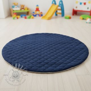 Muślin double gauze QUILT navy