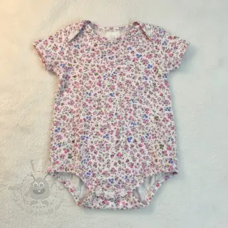 Muślin double gauze Flower Michaela off white digital print