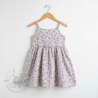 Muślin double gauze Flower Michaela off white digital print