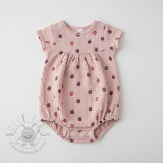 Muślin double gauze Fruits apple soft rose