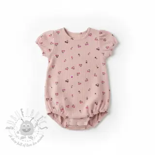 Muślin double gauze Fruits cherry soft rose