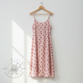 Muślin double gauze Fruits apple soft rose