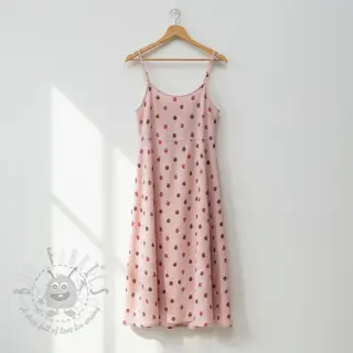 Muślin double gauze Fruits apple soft rose