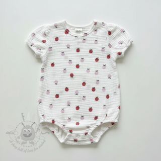 Muślin double gauze Fruits apple white