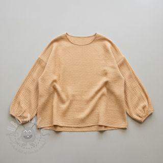 Muślin double gauze DOBBY camel