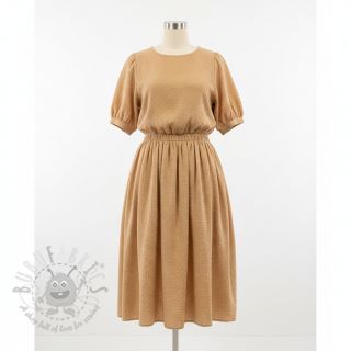 Muślin double gauze DOBBY camel