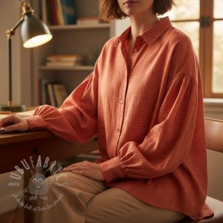 Muślin double gauze Vintage red