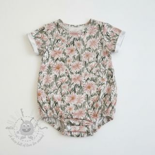 Muślin double gauze Bunches of flowers digital print