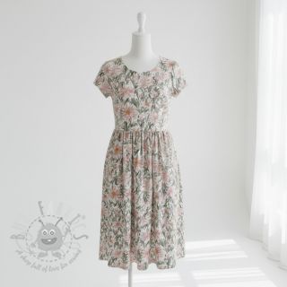 Muślin double gauze Bunches of flowers digital print