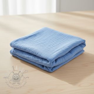 Muślin double gauze royal blue