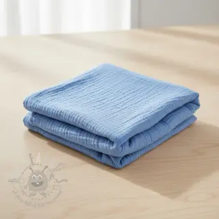 Muślin double gauze royal blue