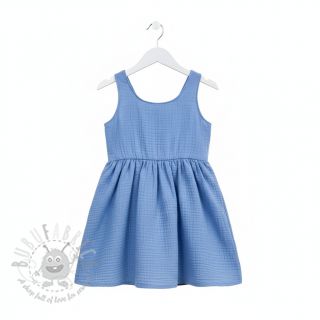 Muślin double gauze royal blue